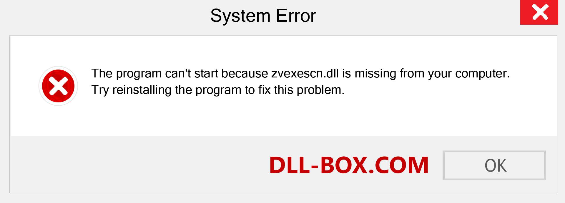 zvexescn.dll file is missing?. Download for Windows 7, 8, 10 - Fix  zvexescn dll Missing Error on Windows, photos, images